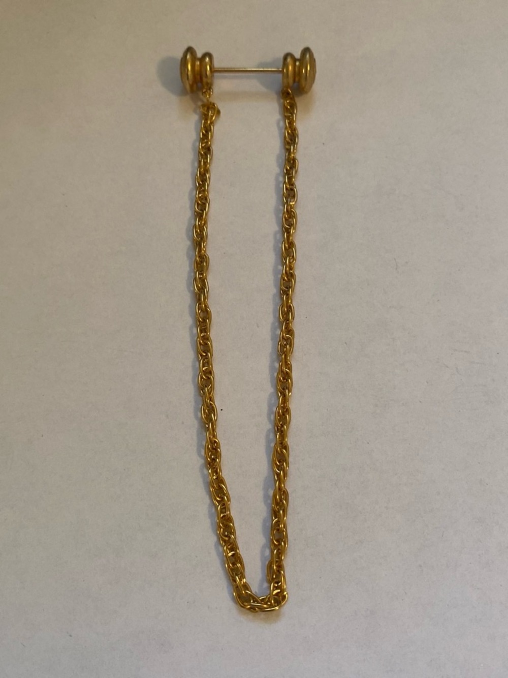 Vintage collar pin gold tone